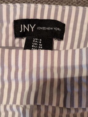 JNY by Jones New York Lavender Stripe Straight Leg Pants